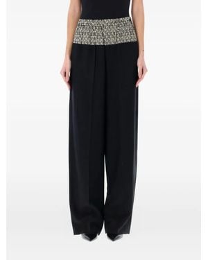 Fendi Pantaloni Con Vita Elasticizzata - Nero