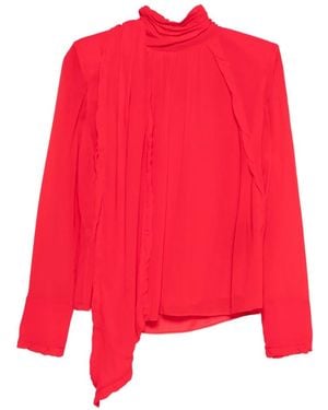 Dorothee Schumacher Ruffled High-Neck Blouse - Red