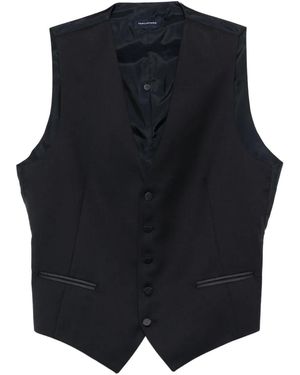 Tagliatore Button-Fastening Sleeveless Waistcoat - Blue