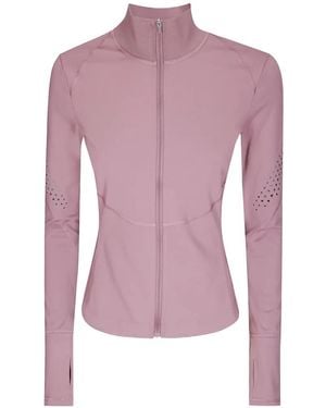 adidas Perforated-Detail Zip-Up Jacket - Purple