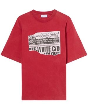 Off-White c/o Virgil Abloh Graphic-Print T-Shirt - Red