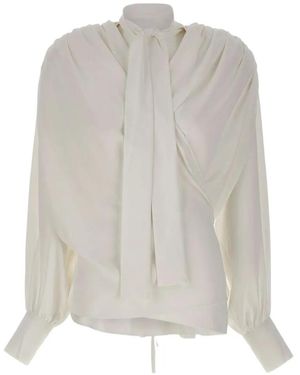 IRO Bliss Tie-Neck Wrap-Style Blouse - White