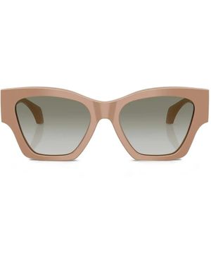 Versace Geometric-Frame Sunglasses - Grey