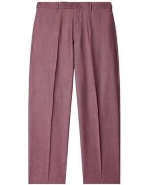 Paul Smith Relaxed-Fit Pleated Tailored Trousers - Purple