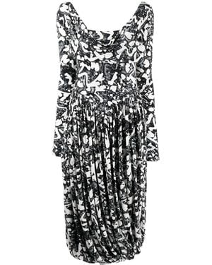 Stella McCartney Graphic-Print Jersey Dress - Black