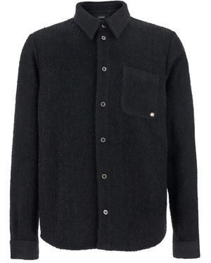Amiri Shirt With Classic Collar And Logo Plaque On The Front - Black