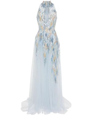 Saiid Kobeisy Embroidered Dress - Blue
