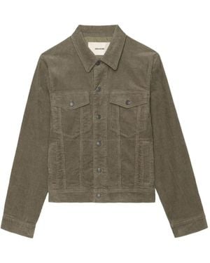 Zadig & Voltaire Hemdjacke aus Cord - Grün