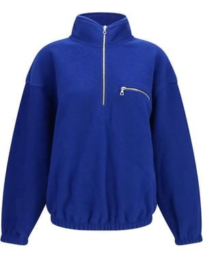 Rier Fleece Quarter-Zip Jumper - Blue