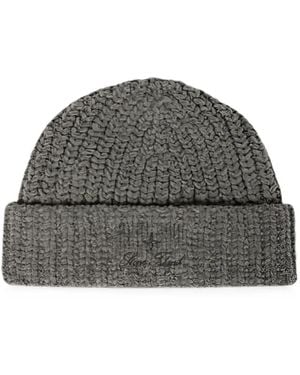 Stone Island N100001 Mouliné Cotton Chenille Beanie - Gray