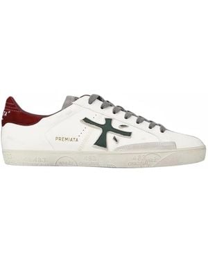 Premiata Steven 7631 Logo-Patch Sneakers - White