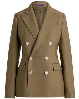 Ralph Lauren Camden Double-Breasted Cashmere Jacket - Green