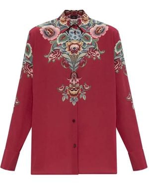 Etro Silk Shirt With Print - Red