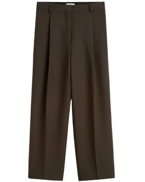 TOTEME Pleated Straight Pants - Brown