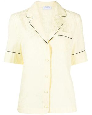 Off-White c/o Virgil Abloh Logo-Jacquard Bowling Shirt - Natural