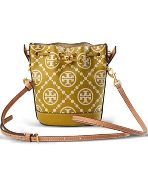 Tory Burch Leather bucket bag - Metálico