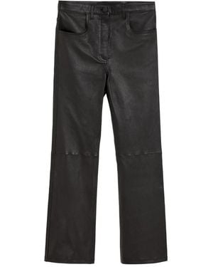 JOSEPH Duke Lambskin Pants - Gray