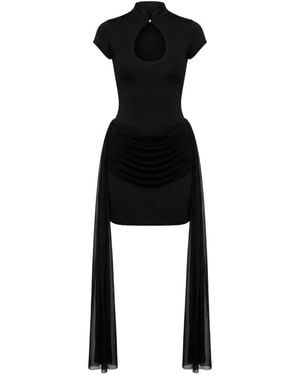 Axel 113 Khy Cutout Ruched Mini Dress - Black