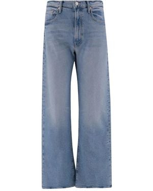 Mother Vaqueros anchos con efecto descolorido - Azul