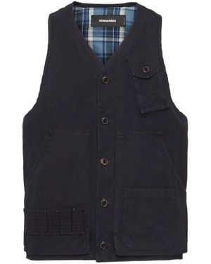 DSquared² Cotton Vest - Blue