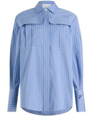 Patou Safari Poplin Shirt - Blue