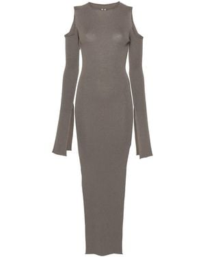 Rick Owens Wool Long Dress - Gray