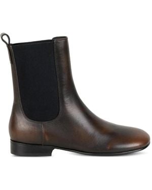 Bibi Lou Burnished Calf Leather Boots - Black