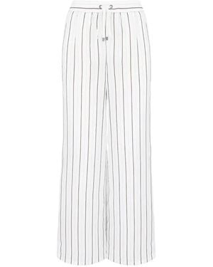 Lorena Antoniazzi Striped Drawstring Pants - White