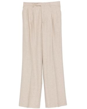 Manuel Ritz Double-Pleated Twill Pants - White