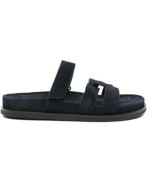 Tory Burch Double-Strap Cut-Out Sandals - Black