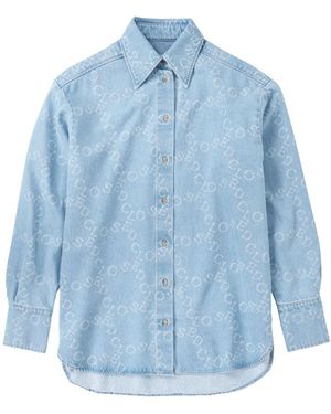 Closed Logo-print Denim Shirt - Blue