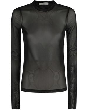 Tela Mesh Long-Sleeve Top - Black