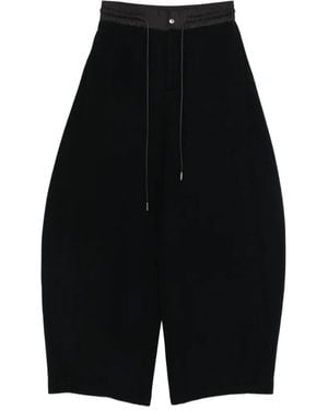 Sacai Cotton And Nylon Sweatpants - Black