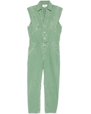 Ba&sh Figo Button-Fastening Sleeveless Jumpsuit - Green