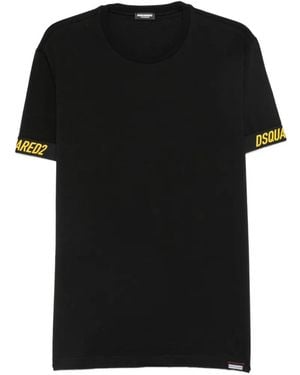 DSquared² Logo-Tape T-Shirt - Black
