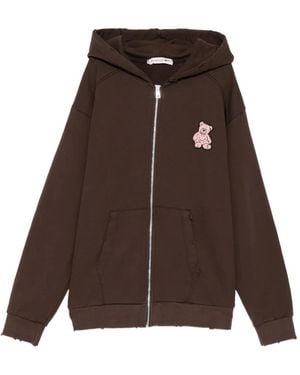 Joshua Sanders Felpa Bear Con Zip - Marrone