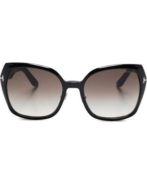 Tom Ford Plum Cat-Eye Sunglasses - Black