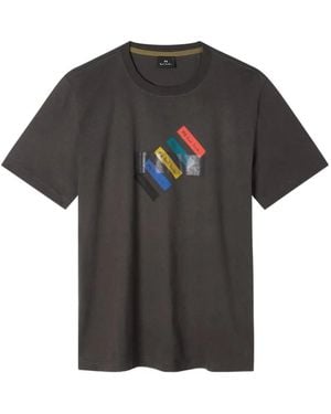 Paul Smith Print-Detail T-Shirt - Black