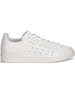 Bally Perforated Leather Trainers - White