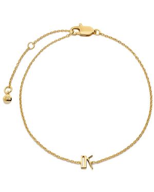 Monica Vinader Initial K Chain Bracelet - Metallic