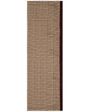 Giorgio Armani Houndstooth-Pattern Scarf - Brown