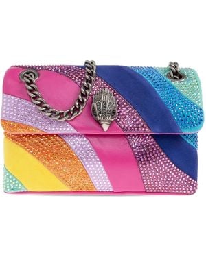 Kurt Geiger Mini Kensington Crystal-Embellished Cross Body Bag - Purple