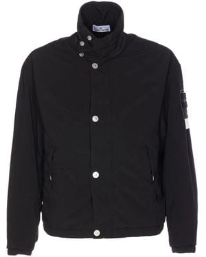 Stone Island Logo-Patch Jacket - Black