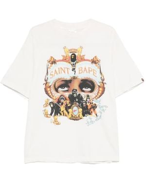 SAINT Mxxxxxx X A Bathing Ape® Generation Graphic-print T-shirt - ホワイト