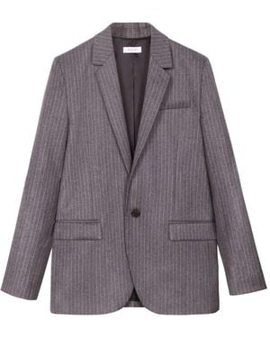 Sporty & Rich Pinstriped Tailored Blazer - Purple