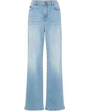 Philipp Plein Fatale Logo-Plaque Jeans - Blue