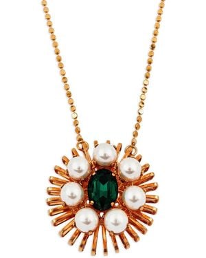 Anton Heunis Crystal-Embellished Faux-Pearl Necklace - White
