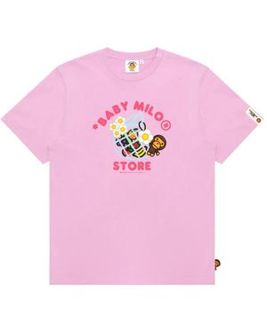 *BABY MILO® STORE BY *A BATHING APE® Graphic-Print T-Shirt - Pink