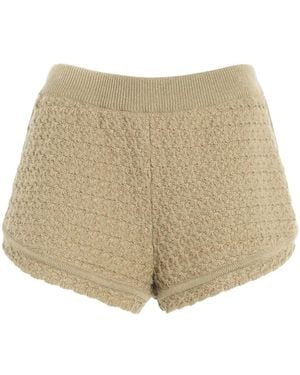 Barrie Cashmere Tweed Shorts - Natural