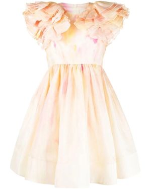 Zimmermann Prima Ruffle Mini Dress - Natural
